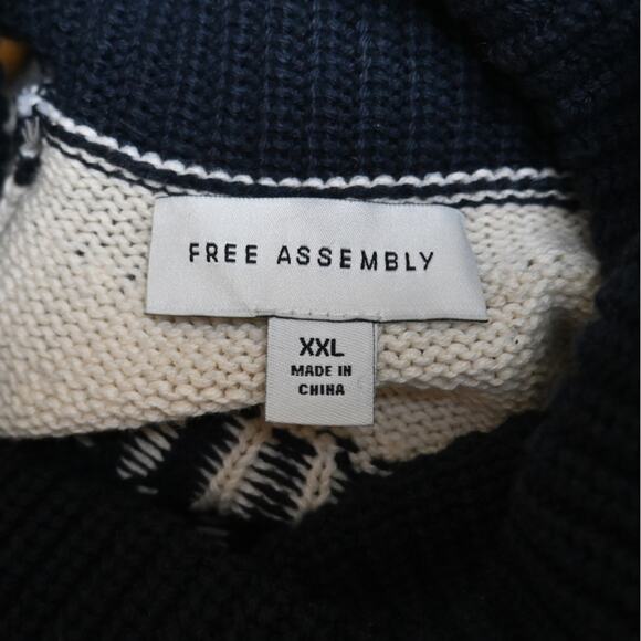 Free Assembly Women's XXL Fair Isle Sweater Mini Dress - Picture 9 of 11